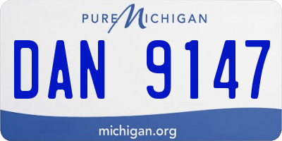 MI license plate DAN9147