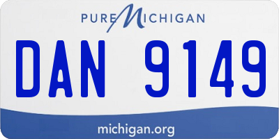 MI license plate DAN9149