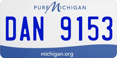 MI license plate DAN9153