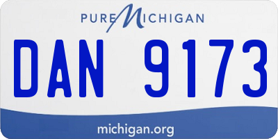 MI license plate DAN9173