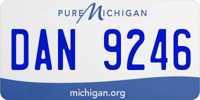 MI license plate DAN9246