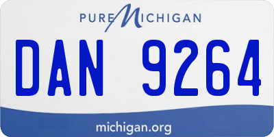 MI license plate DAN9264