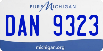 MI license plate DAN9323