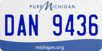 MI license plate DAN9436