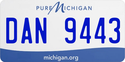 MI license plate DAN9443