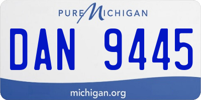 MI license plate DAN9445
