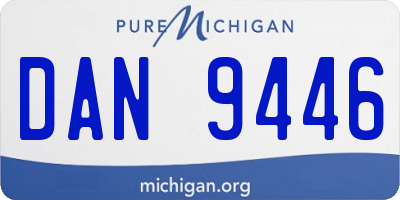 MI license plate DAN9446