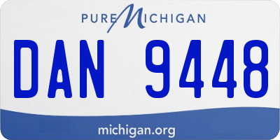 MI license plate DAN9448