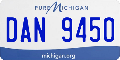 MI license plate DAN9450