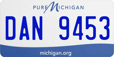 MI license plate DAN9453