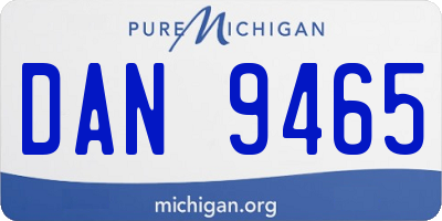 MI license plate DAN9465
