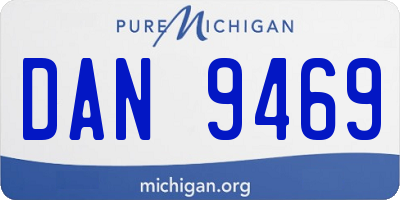 MI license plate DAN9469
