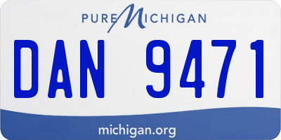 MI license plate DAN9471