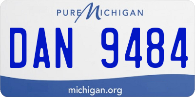 MI license plate DAN9484