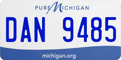 MI license plate DAN9485