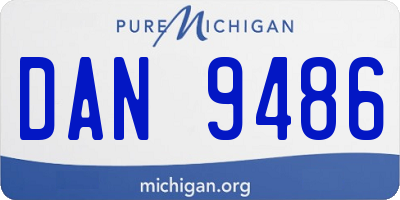 MI license plate DAN9486