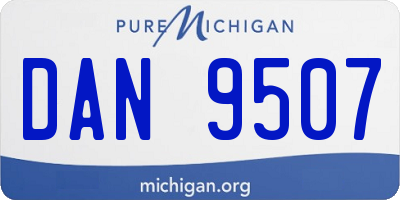 MI license plate DAN9507