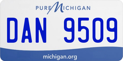 MI license plate DAN9509