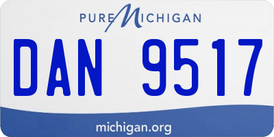 MI license plate DAN9517