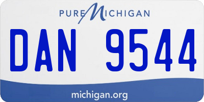 MI license plate DAN9544