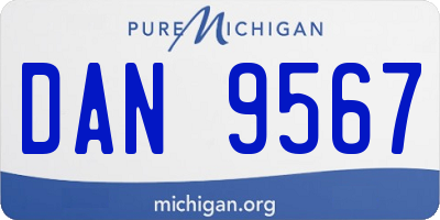 MI license plate DAN9567