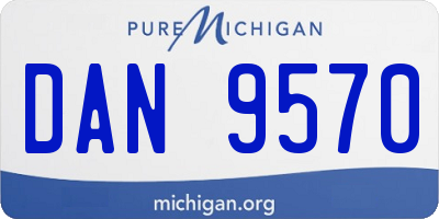 MI license plate DAN9570