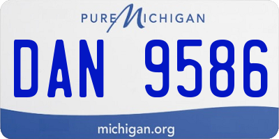 MI license plate DAN9586