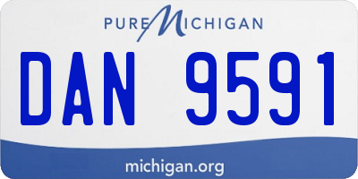 MI license plate DAN9591