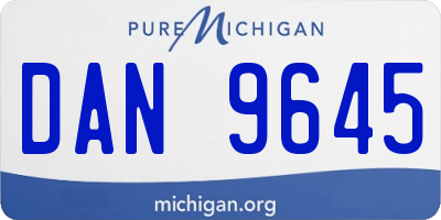 MI license plate DAN9645