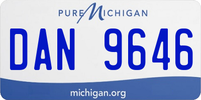 MI license plate DAN9646