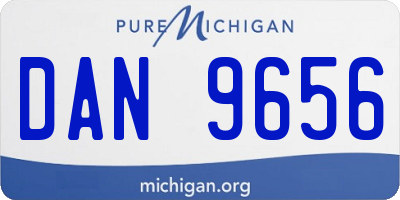 MI license plate DAN9656
