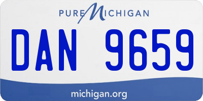 MI license plate DAN9659