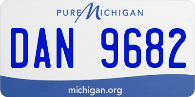 MI license plate DAN9682