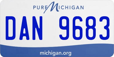 MI license plate DAN9683