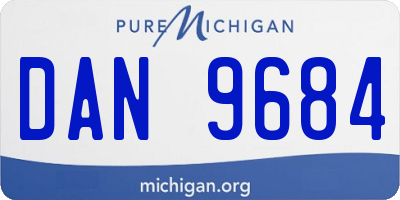 MI license plate DAN9684