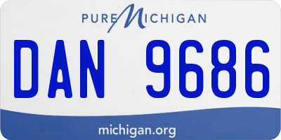 MI license plate DAN9686