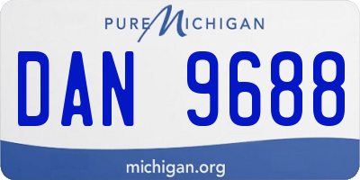 MI license plate DAN9688