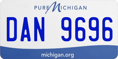 MI license plate DAN9696