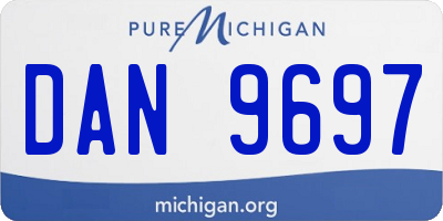 MI license plate DAN9697