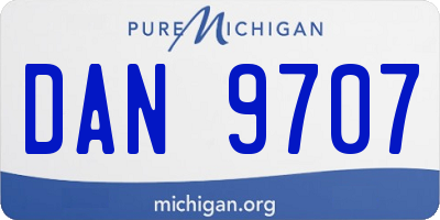 MI license plate DAN9707