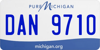 MI license plate DAN9710