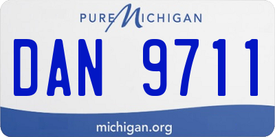 MI license plate DAN9711