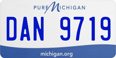 MI license plate DAN9719