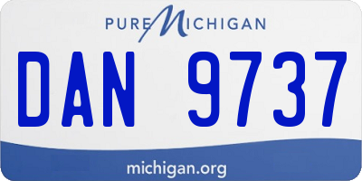 MI license plate DAN9737
