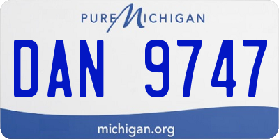 MI license plate DAN9747