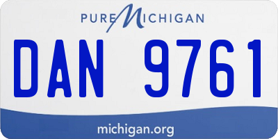 MI license plate DAN9761