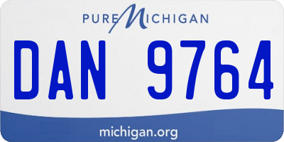 MI license plate DAN9764