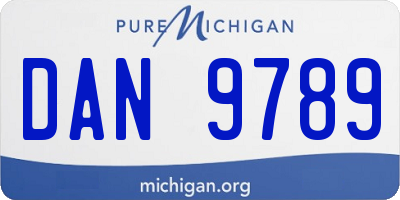 MI license plate DAN9789