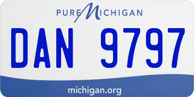 MI license plate DAN9797