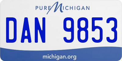 MI license plate DAN9853